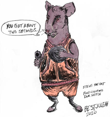 concept art for "steve the rat" comic